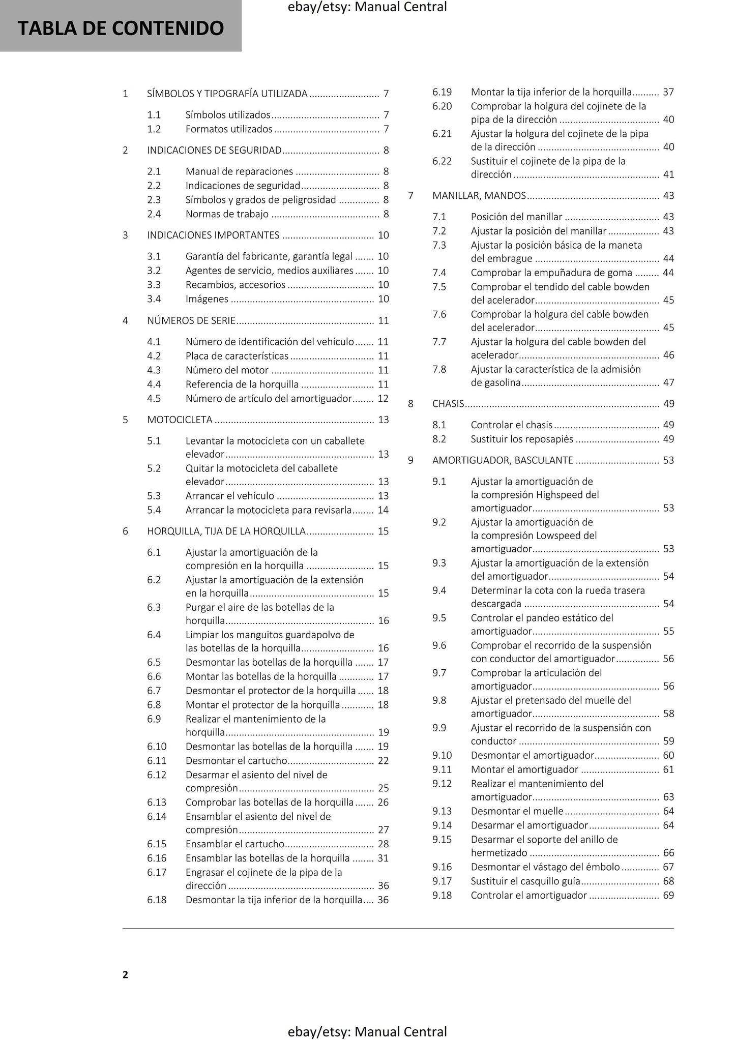 Spanish Language - Gasgas 2022 - EC 250 300 - Manual de Reparacion