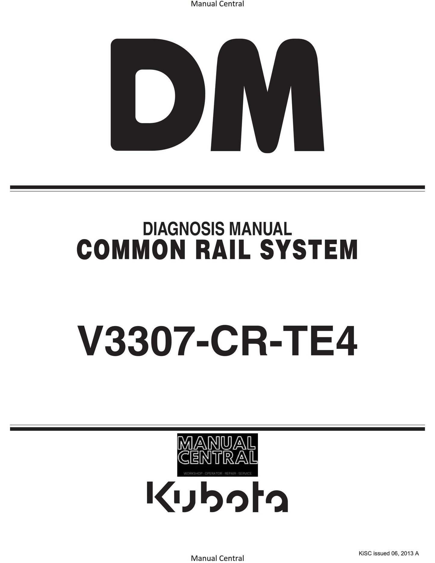 Kubota Diagnosis Manual - Common Rail System - V3307-CR-TE4