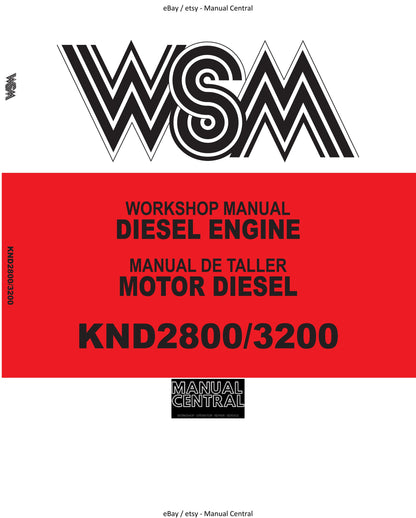 Kubota Diesel Engine / Motor Diesel - KND2800 KND3200 - Workshop Service Repair Manual - Manual De Taller