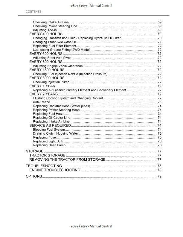 Kubota Tractor - L4600 & HST - Operator Manual