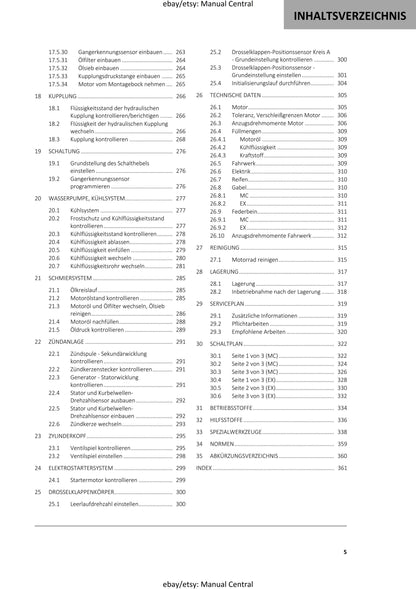 German Language - GASGAS 2022 - EX MC 250F - Reparaturanleitung - Service Workshop Repair Manual