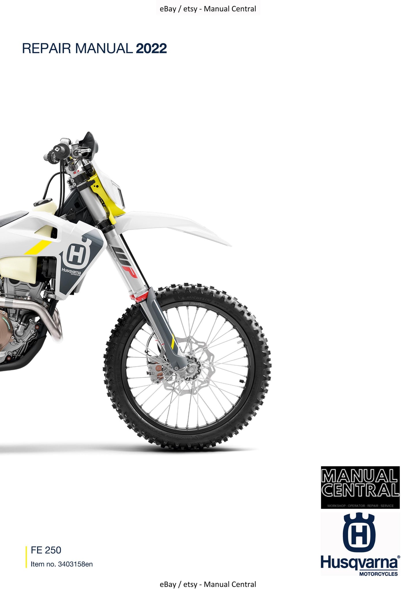 Husqvarna 2022 - FE 250 - Service Workshop Repair Manual