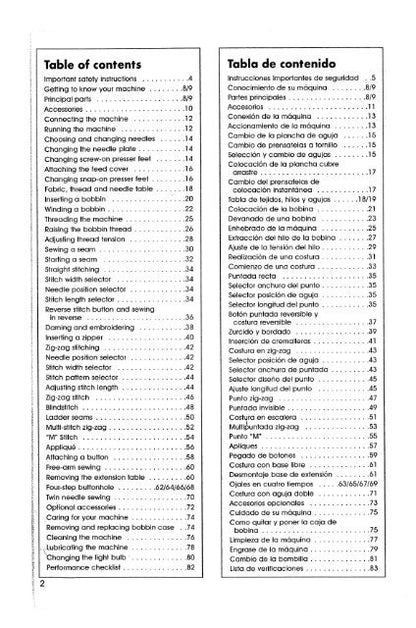 Singer 5805 Instruction Book - Libro de Instrucciones - livert d'instructions