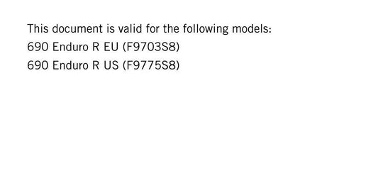 KTM 2019 - 690 Enduro R - Service Workshop Repair Manual