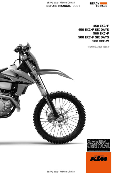 KTM 2021 - 450 500 Exc-f Six Days Xcf-w - Service Workshop Repair Manual