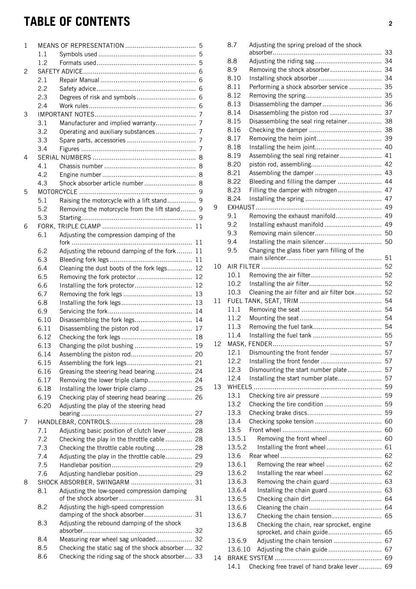 KTM 2015 - 65 SX - Service Workshop Repair Manual