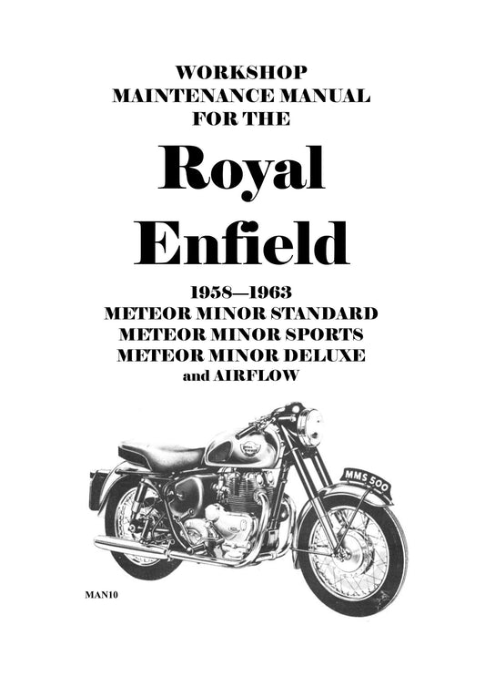 1958 to 1963 Royal Enfield Meteor Minor Standard, Sports & Deluxe Workshop Service Repair Manual