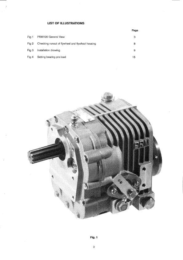 PRM - 120 Marine Gearbox - Workshop Service Repair Manual