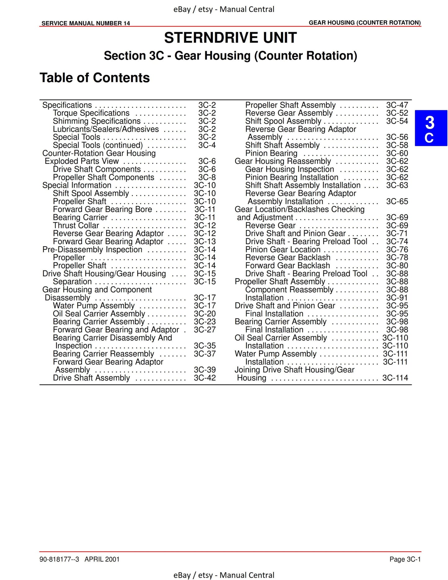 Mercury Mercruiser Service Manual 14 - Sterndrive Units Alpha One Generation II