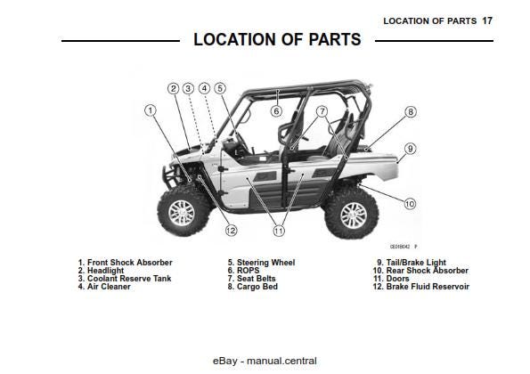 Kawasaki TERYX4 Recreation Utility Vehicle - Owners Manual - KRT800AE KRT800BE KRT800CE KRT800DE