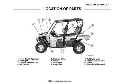 Kawasaki TERYX4 Recreation Utility Vehicle - Owners Manual - KRT800AE KRT800BE KRT800CE KRT800DE