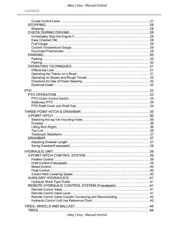 Kubota Tractor - L4600 & HST - Operator Manual