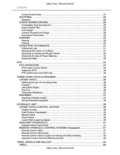 Kubota Tractor - L4600 & HST - Operator Manual