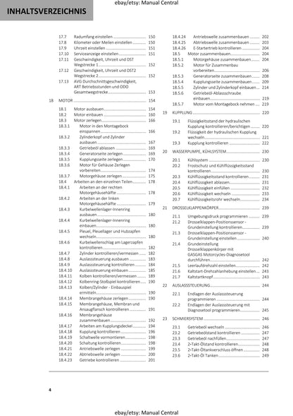 German Language - GASGAS 2024 - EC 250 300 - Reparaturanleitung - Service Workshop Repair Manual