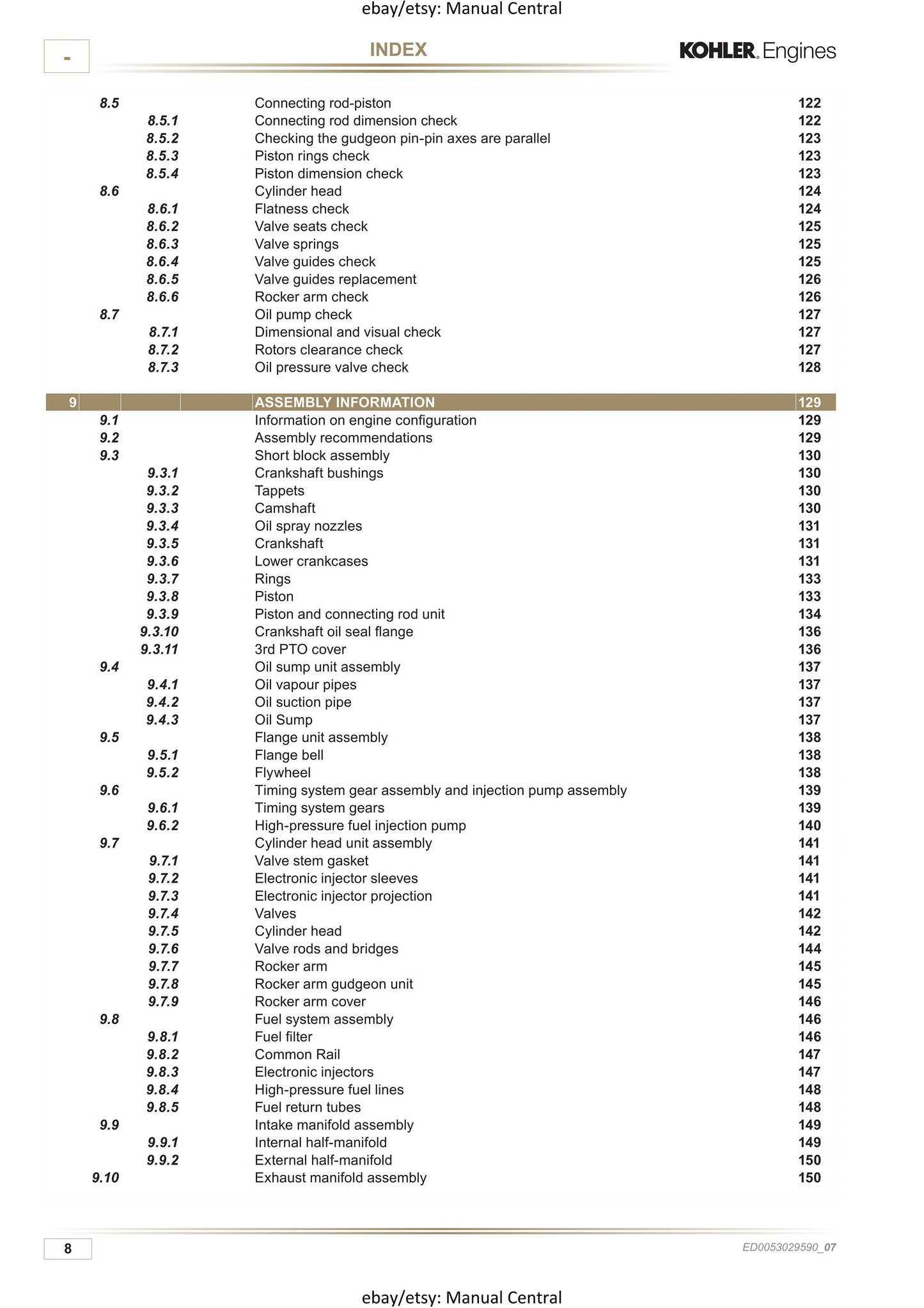 Kohler Diesel - KDI 1903 2504 TCR - Workshop Service Repair Manual