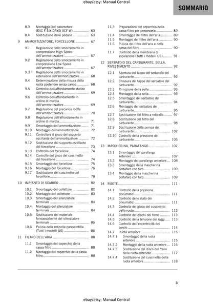 Italian Language - 2022 KTM 450 500 Exc-f Six Days Xcf-w - Manuale Di Riparazione - Workshop Service Repair Manual