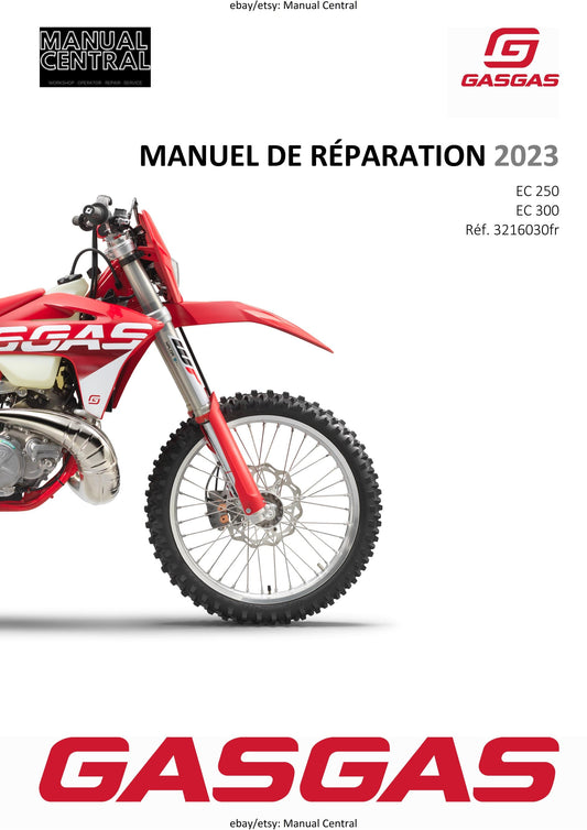 French Language - GasGas 2023 - EC 250 300 - Manuel De Reparation -  Service Workshop Repair Manual