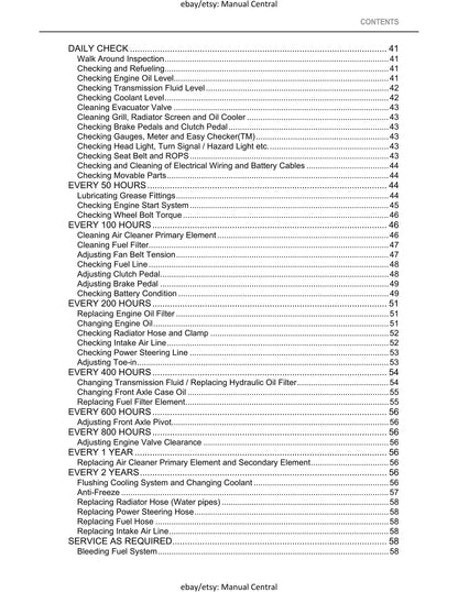 Kubota Tractor - L3200 L3800 Operator Manual User Guide
