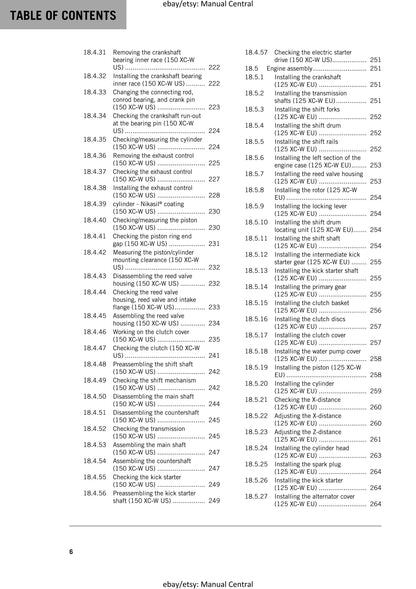KTM 2018 - 125 150 XC-W - Service Workshop Repair Manual