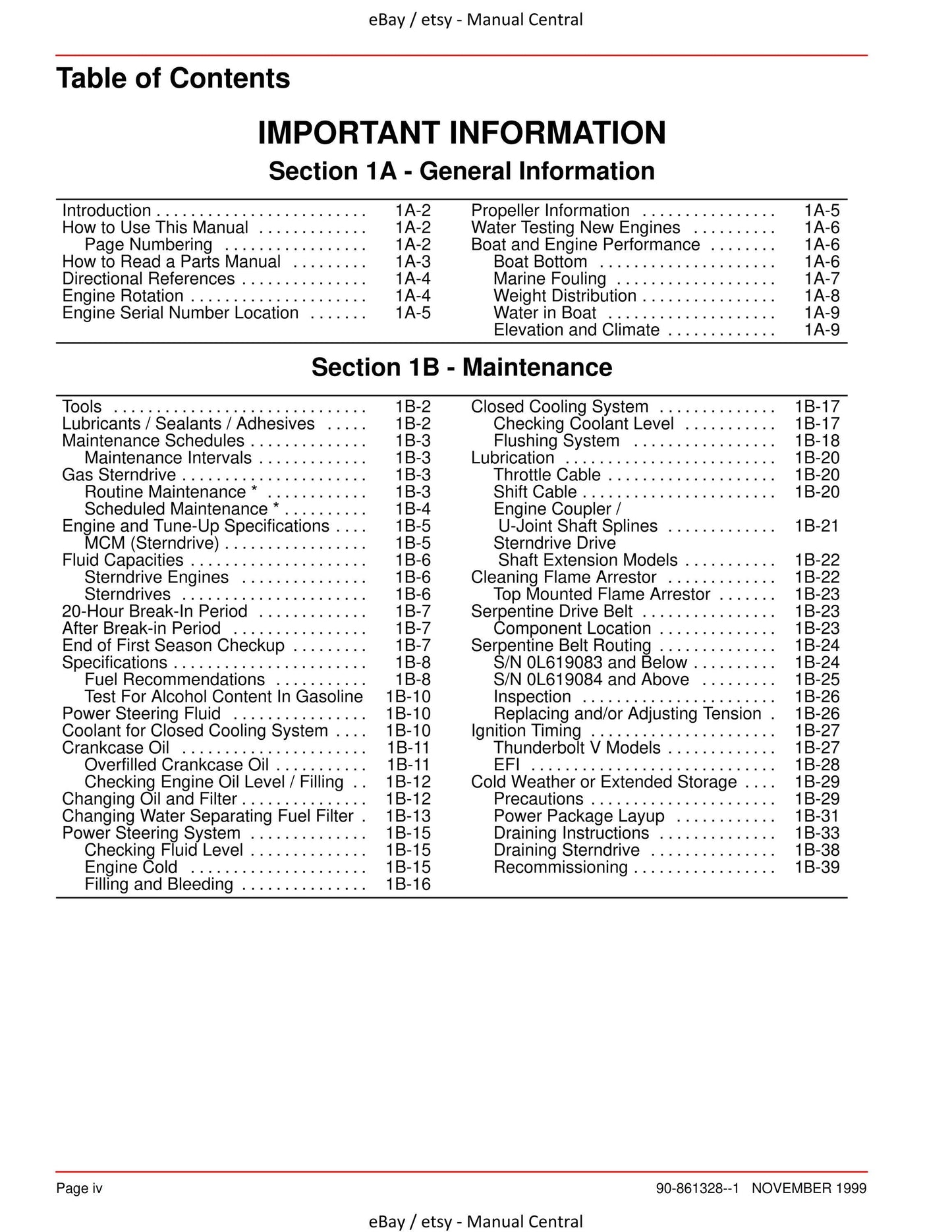Mercury Mercruiser Service Manual 25 - Marine Engines GM V-6 262 CID 4.3L