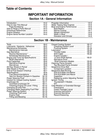 Mercury Mercruiser Service Manual 25 - Marine Engines GM V-6 262 CID 4.3L