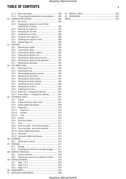 KTM ATV 2012 - 505 Sx Atv - Service Workshop Repair Manual