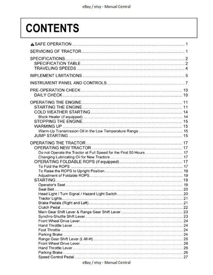 Kubota Tractor - L4600 & HST - Operator Manual