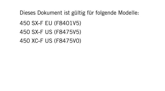 German Language - KTM 2022 - 450 500 SX-F XC-F - Reparaturanleitung - Workshop Service Repair Manual