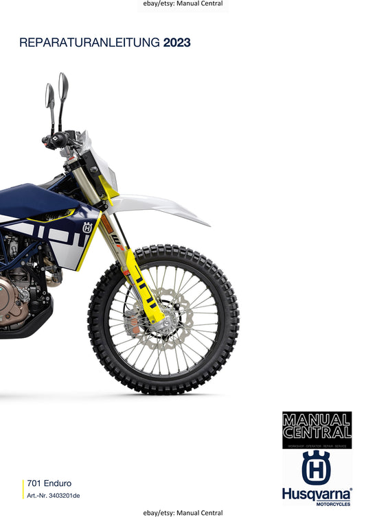 German Language - Husqvarna 2023 - 701 Enduro - Reparaturanleitung