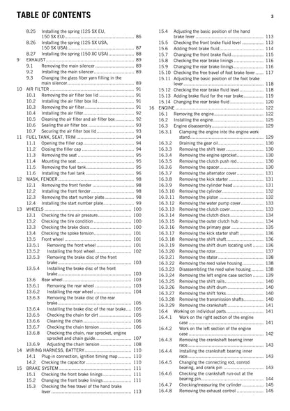 KTM 2014 - 125 150 SX XC - Service Workshop Repair Manual