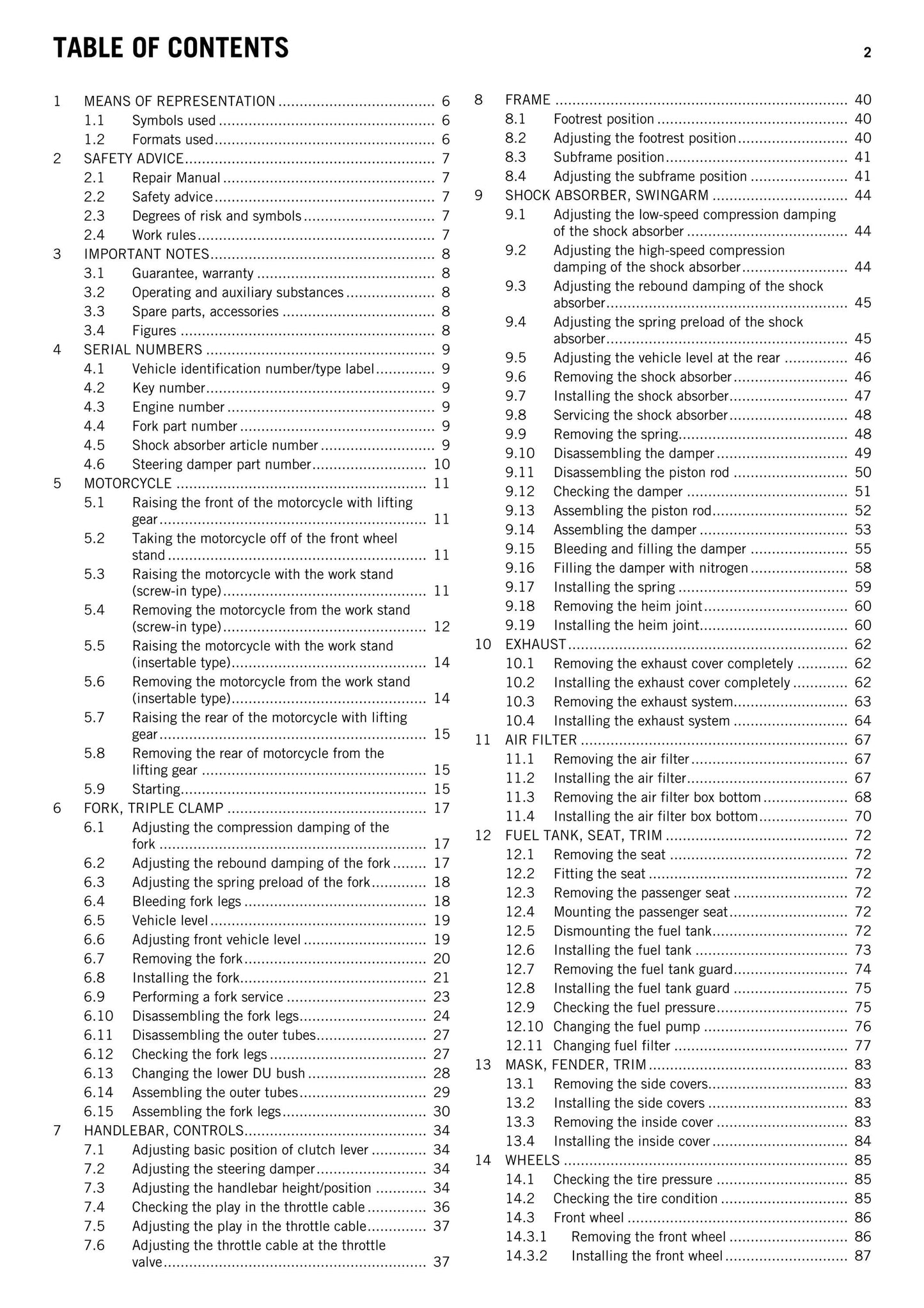 KTM 2015 - 1190 RC8 R - Service Workshop Repair Manual