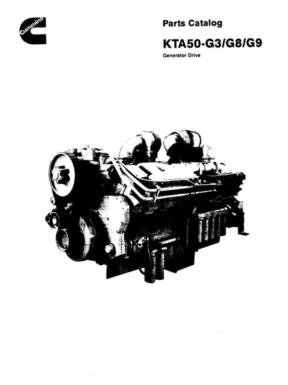 Cummins Generator Drive - Parts Manual - KTA50-G3 G8 G9