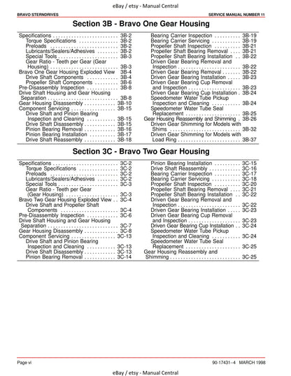 Mercury Mercruiser Service Manual 11 - Bravo Sterndrives