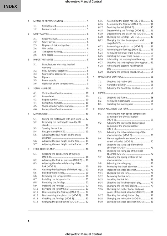 GasGas 2024 - MC-E 3 / MC-E 5 - Service Workshop Repair Manual