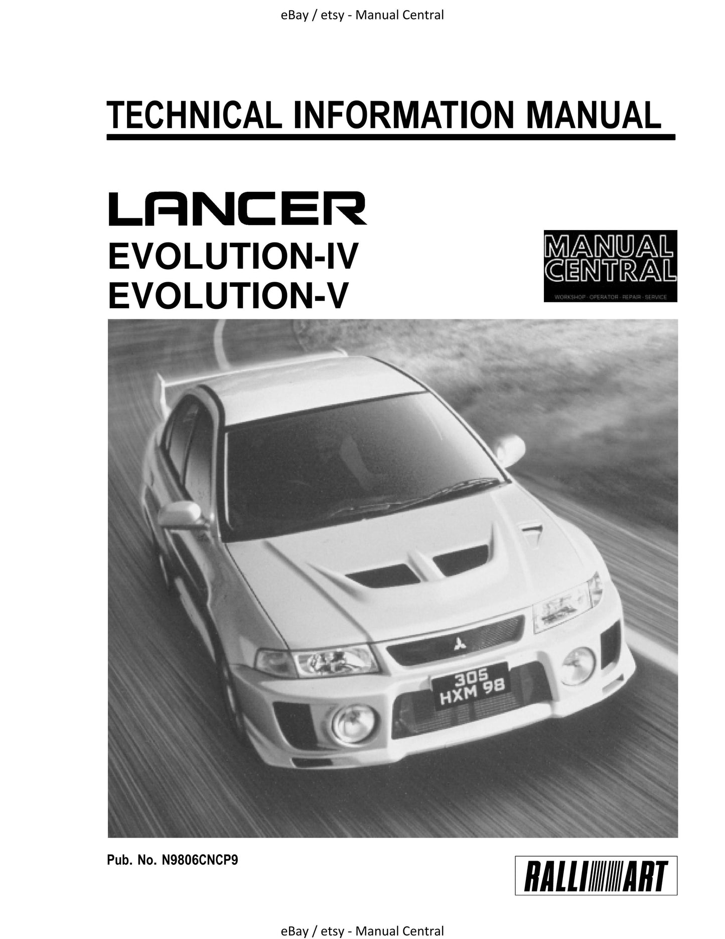 Mitsubishi Lancer Evolution Evo IV V 4 5 - Technical Information Manual