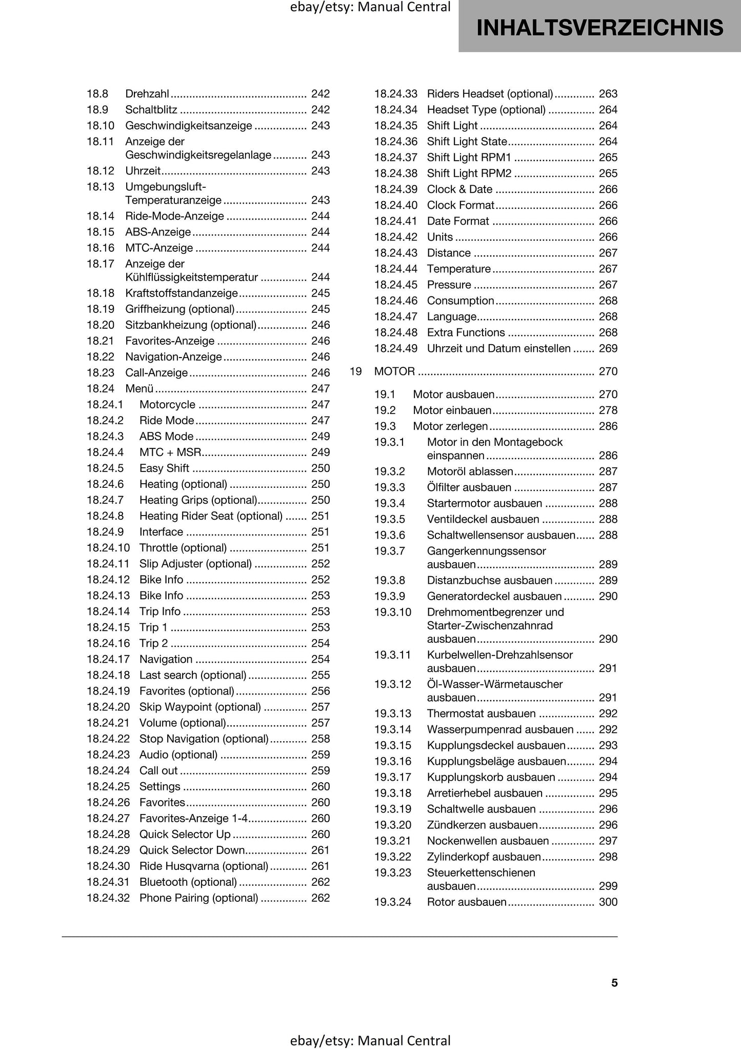 German Language - Husqvarna 2023 - Norden 901 & Expedition - Reparaturanleitung