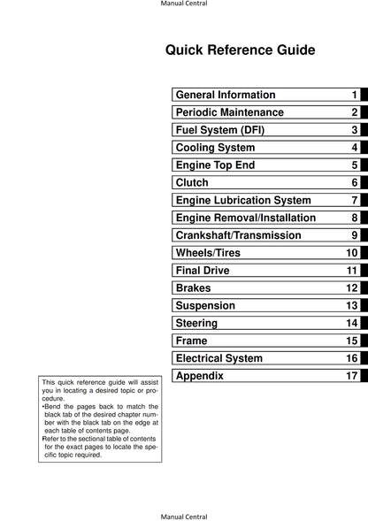 Kawasaki ZZR1400 ZZR 1400 ABS Ninja ZX-14 - 2008 2009 2010 2011 Workshop Service Repair Manual