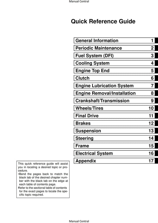Kawasaki ZZR1400 ZZR 1400 ABS Ninja ZX-14 - 2008 2009 2010 2011 Workshop Service Repair Manual