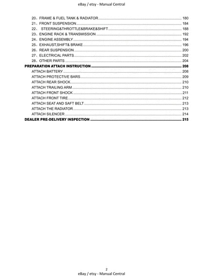 Joyner Off Road Vehicle - JNSZ250DN Owners Parts Manual