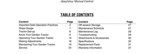 Cub Cadet - Operator Manual - Series 1500 - Hydrostatic Garden Tractor - Model GT1554
