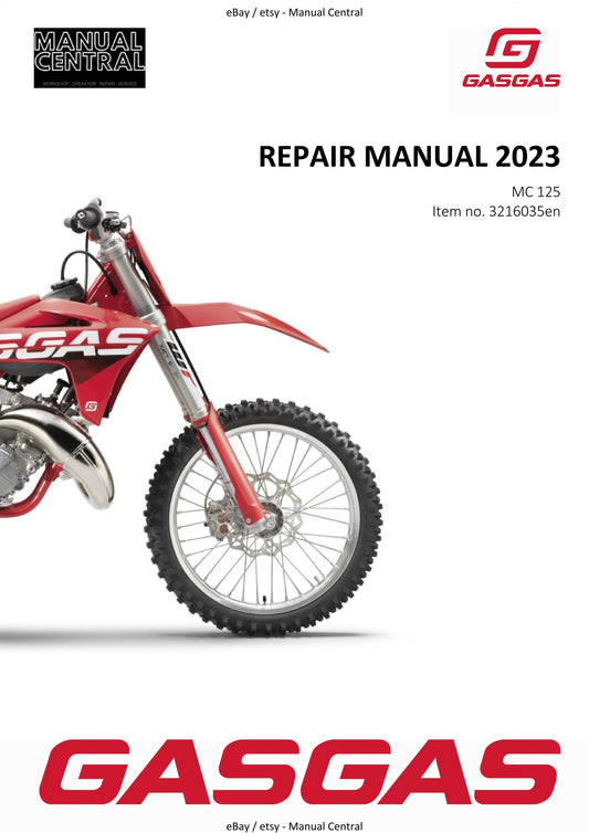 GasGas 2023 - MC 125 - Service Workshop Repair Manual