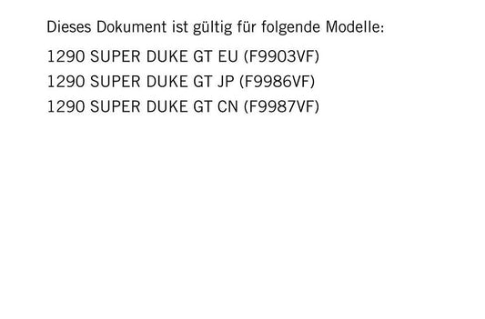 German Language - KTM 2022 - 1290 Super Duke GT - Reparaturanleitung - Service Workshop Repair Manual