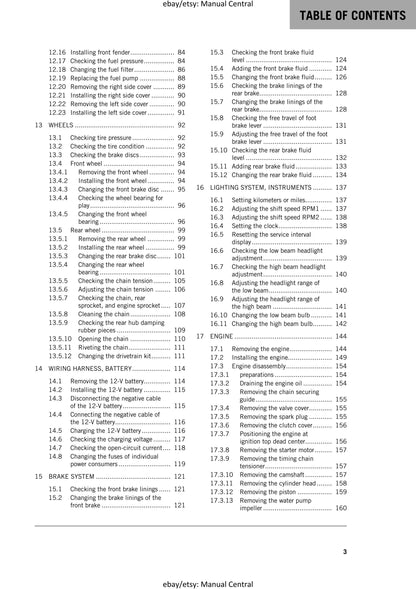 KTM 2017 - RC 200 - Service Workshop Repair Manual