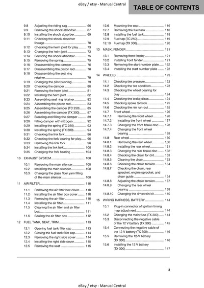 Husqvarna 2019 - TC 250 TX 300 - Workshop Service Repair Manual