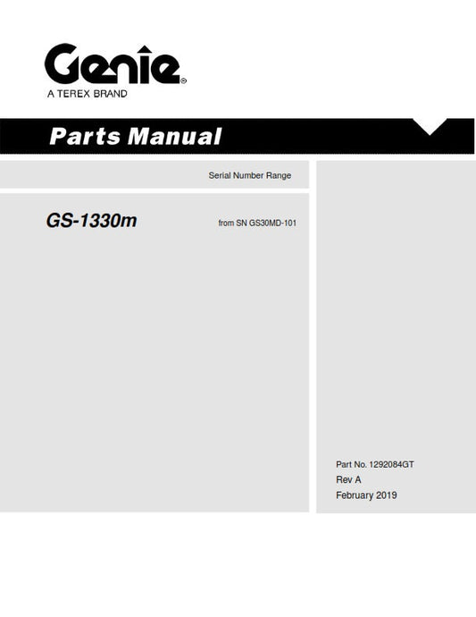 Genie - Parts Manual - Gs-1330m