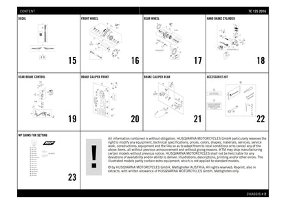 Husqvarna 2016 TC 125- Parts Manual Catalog