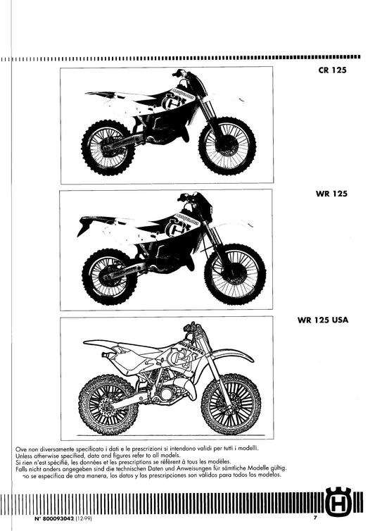 Husqvarna 2000 - CR WR 125 - Workshop Service Repair