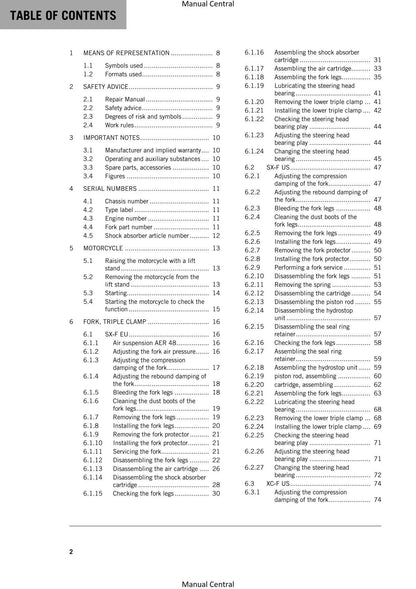 KTM 2016 - 350 SX-F XC-F - Service Workshop Repair Manual