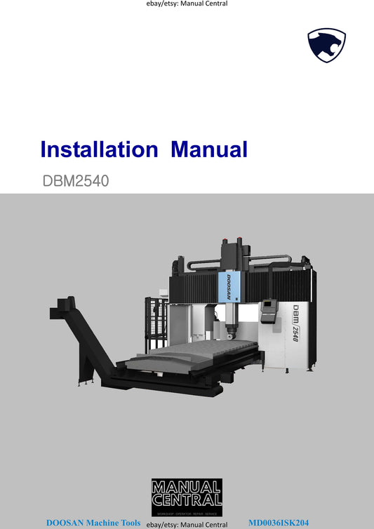 Doosan Installation Manual - DBM2540