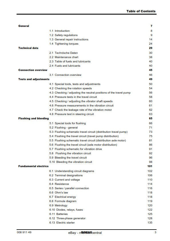 PDF - Bomag Single Drum Roller - BW 211 213 D-4 / PD-4 - Service Workshop Repair Manual - 03/2007